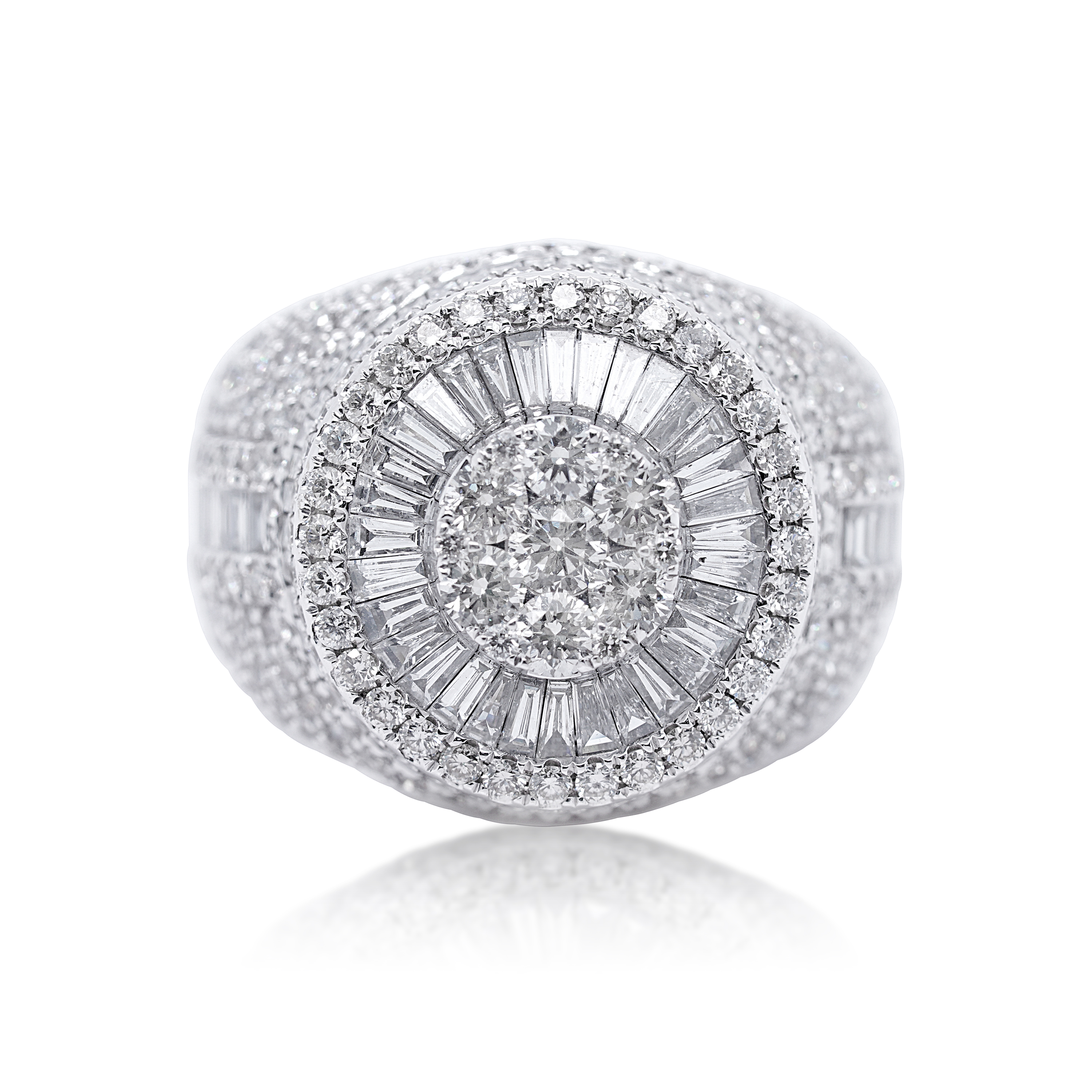 Diamond Ring -- 6.70CT 14K White Gold